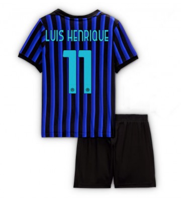 Inter Milan Luis Henrique #11 Hjemmebanetrøje Børn 2025-26 Kortærmet (+ Korte bukser)